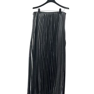 Impressions Black Pleated Midi Skirt for Cocktail Events, LG, NWOT